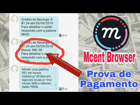 Como Ganhar Créditos  Grátis + Prova de pagamento   - Mcent Browser