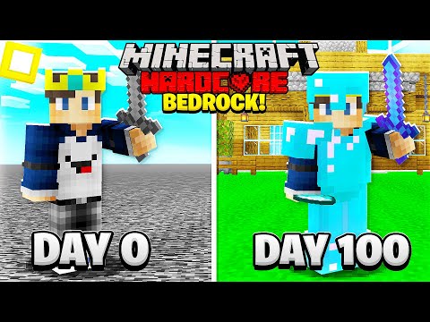 Bulky Star - I Survived 100 Days in Bedrock Only Flat World in Minecraft (Hindi)
