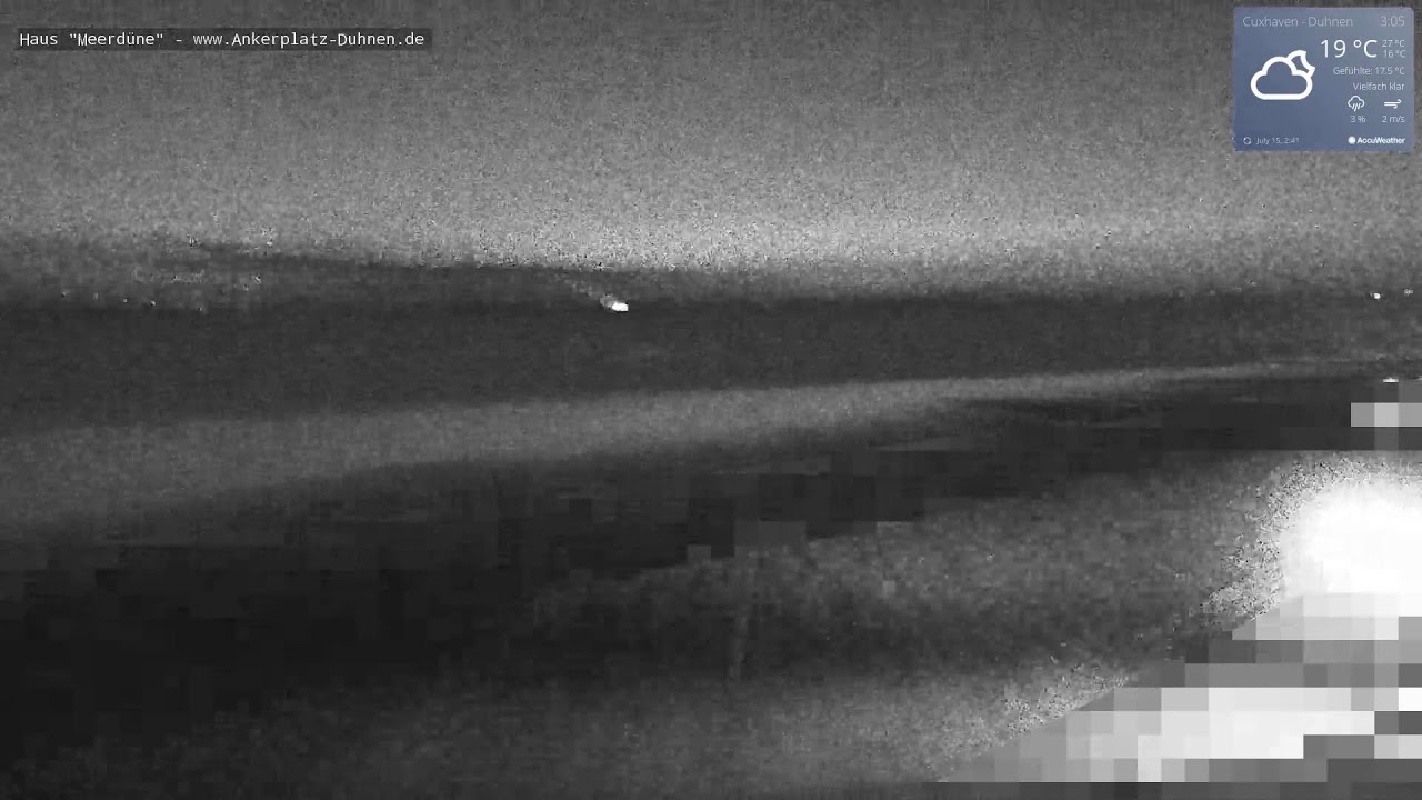 Live webcam view of Wadden Sea Coastline at Duhnen