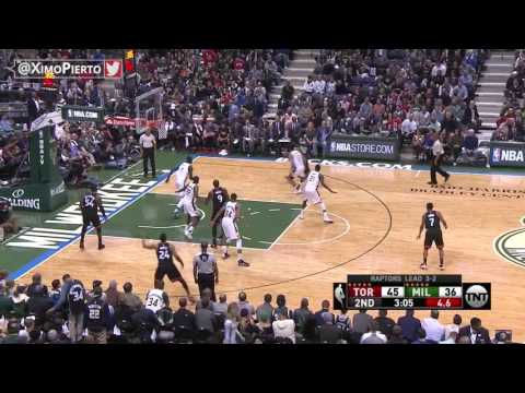 DeMar DeRozan gets a big block by Thon Maker | Raptors vs Bucks | Game 6  2017 NBA Playoffs