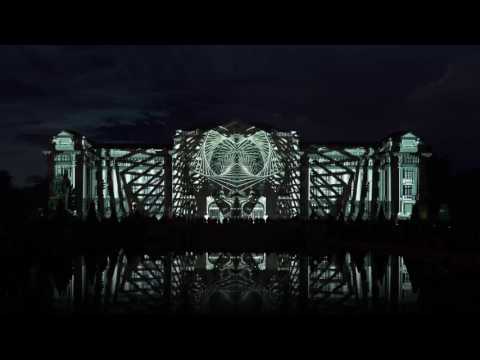 Projection Mapping on the University of Debrecen (Music: Subheim - Away)