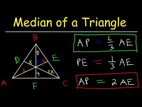 Median of a Triangle Formula, Example Problems, Properties, Definition, Geometry, Midpoint & Centroi