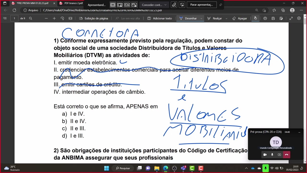 Pré Prova - CPA-20 e CEA