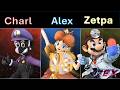 Super Smash REX Luigi Vs Daisy Vs Dr Mario Players Match