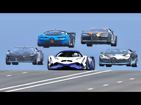 Devel Sixteen vs Bugatti Hypercars - Drag Race 20 KM