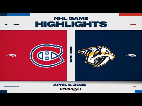 NHL Highlights | Canadiens vs. Predators - April 6, 2025