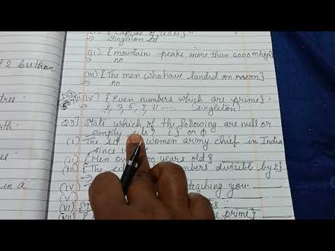 Exercises on Finite and Infinite Sets class 6