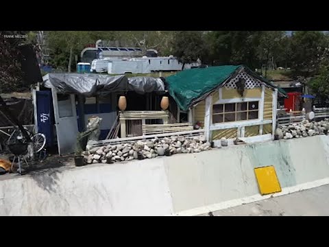 Homeless man builds entire home along Arroyo Seco next to 110 Freeway
