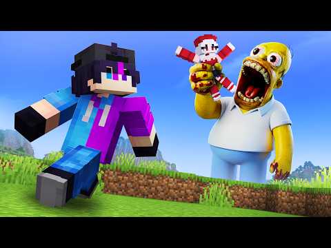 JUGAMOS UN MOD DE HOMERO HAMBRIENTO EN MINECRAFT | Los Simpson Horror Mod