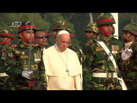 Arrivée du Pape François au Bangladesh