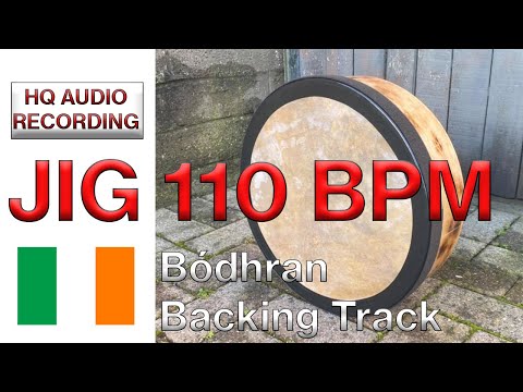 Bodhran Backing Track - Jig 110 BPM - Irish Traditional Music Drum Track