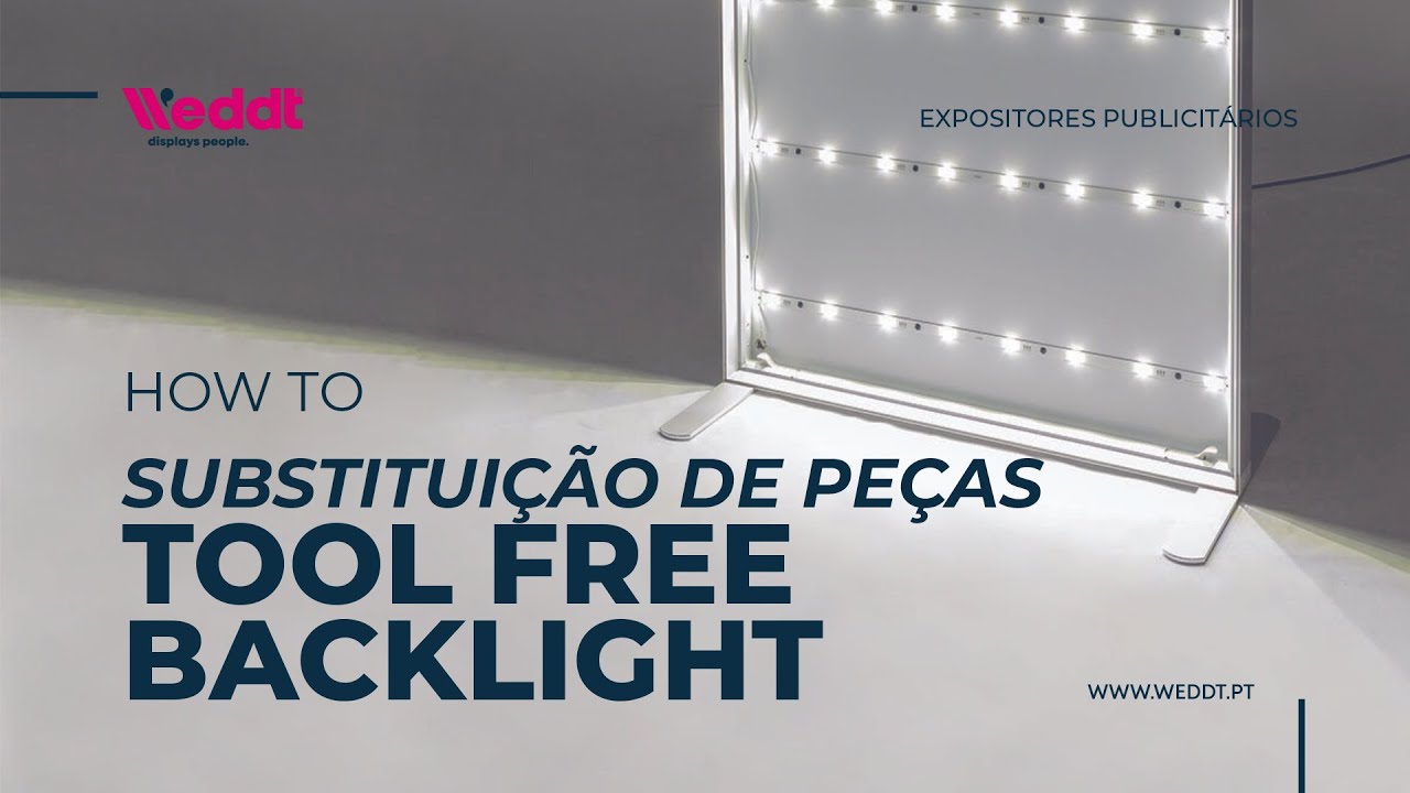Substituição de peças Tool Free Backlight