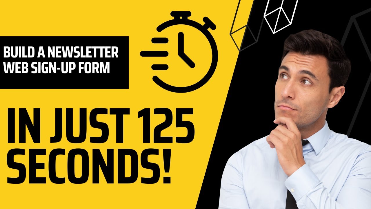 Create Newsletter Sign up Form in 125 Seconds!