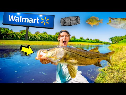WALMART Food Chain FISHING CHALLENGE! (INSANE CATCH)