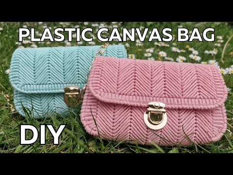 Plastic Canvas Mesh Bag | Everyone can make it! | Easy DIY Plastic Canvas Mesh Bag Tutorial