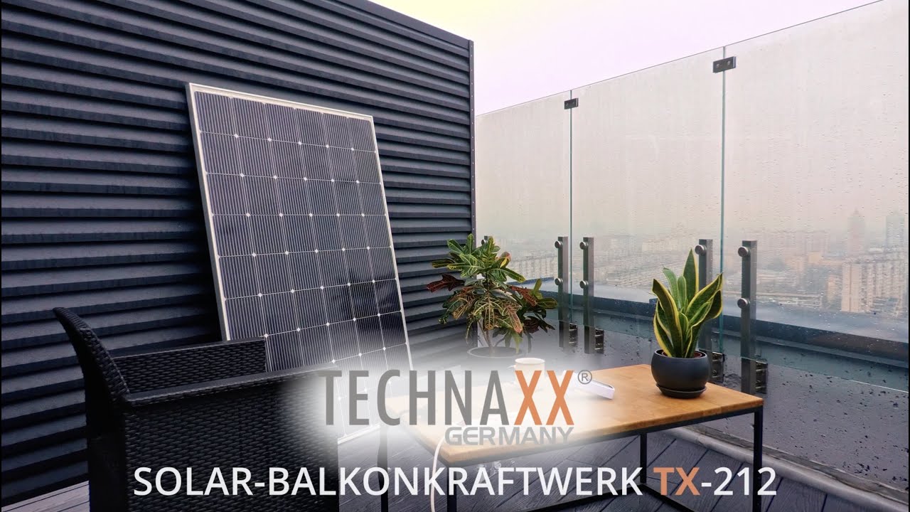Technaxx Installation solaire Centrale électrique sur balcon 300 W