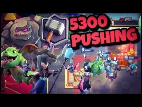 New Season Highest With Golem Night Witch Lightning Deck! Trophy Pushing 5500+