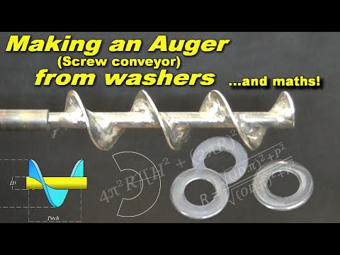 Making an Auger (feed conveyor) from Washers   ...and mathematics!
