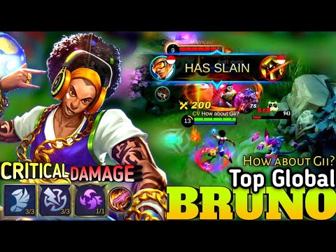 Bruno Critical Damage | Top Global Bruno Emblem Set 2021 by How about Gii? ~ Mobile Legends