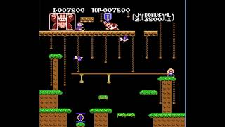 [レトロゲーム攻略]ファミコン版ドンキーコング２クリア動画　[Retro Games] It is a play video of Donkey Kong.Jr