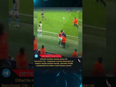 📌 Etihad’da Kürdistan bayrağı sahaya indi.