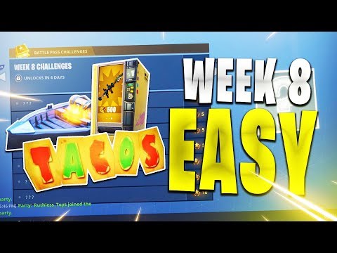 ALL Week 8 Challenges FAST & EASY! Dance Floors, 3 Boats, Vending Machine Fortnite Week 8 Challenges