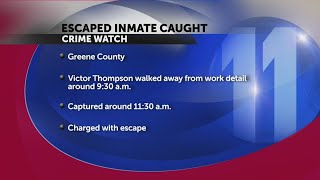 Greene Co. inmate charged with escape