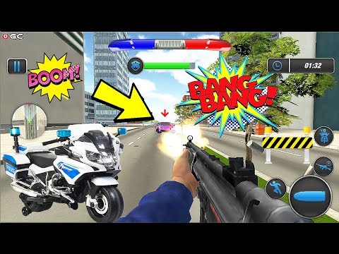 US Police Bike 2019 - Gangster Thief Chase Games LV1 6 - Android Gameplay Video