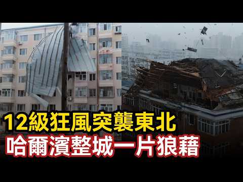 Bizarre phenomena! Category 12 hurricane strikes Northeast China, Harbin left in shambles with ro...