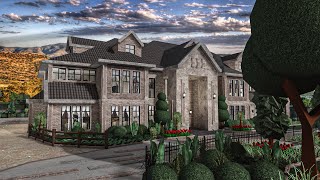 Bloxburg: Traditional Texas Mansion SpeedBuild Part 1 | 1.9M