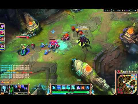 LOL Karthus vs Cassiopeia First Blood KDA 9/2/10 Rank S+