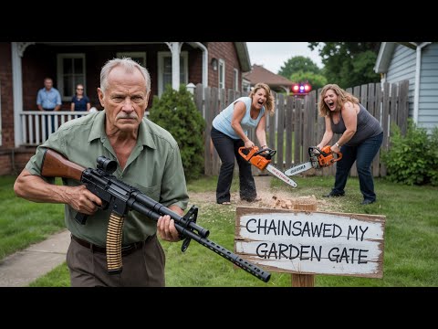 Karen Sisters Chainsawed Through My Garden Gate—Grandpa Rolled Out an Old M60 and Ended Their Stunt