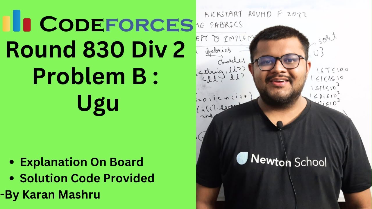 Codeforces Round 830 Div 2 | Problem B : Ugu Solution | Explanation + Code | In Hindi Editorial