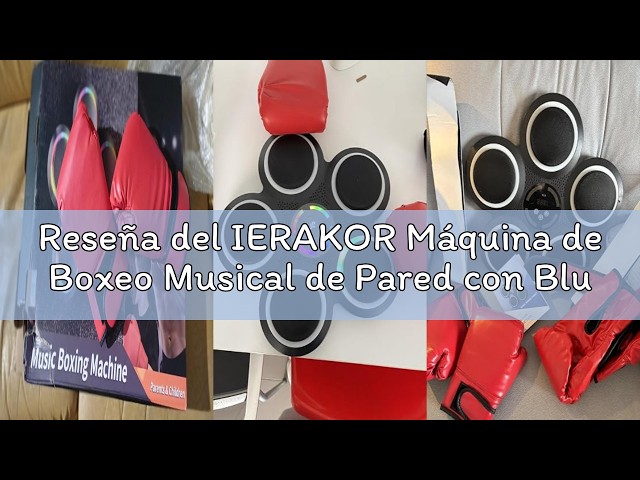 Vídeo relacionado con IERAKOR Máquina de Boxeo Musical de Pared con Bluetooth, 2 Pares de Guantes