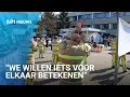 Hulpverleners geven duizenden bloemen en applaus aan het zorgpersoneel