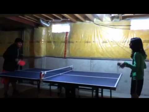 Me playing ping pong with Bassat