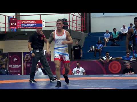 Qual. GR - 77 kg: F. KARLIKOVSKI (ARG) v. Y. PENA FLORES (CUB)