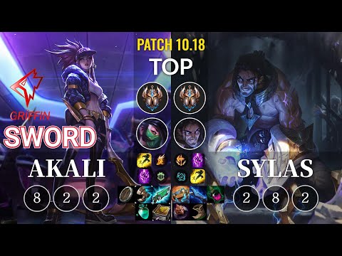 GRF Sword Akali vs Sylas Top - KR Patch 10.18