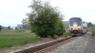 preview picture of video 'Amtrak Cascades train 504 at MP 730 on the UP Brooklyn Sub, Gervais, Oregon'