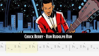 Run Rudolph Run - Chuck Berry - Guitar Play Along with On-Screen Tabs