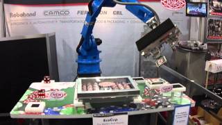 Vegas-inspired robot at PACKEXPO featuring EcoCup