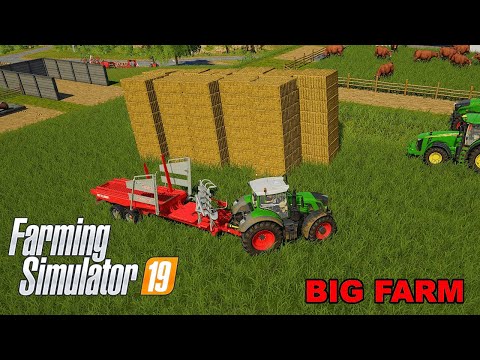 ★ Picking up Bales | BIG FARM | Farming Simulator 19 Time lapse  EP#23 ★