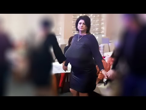 Grey Top With Black Vinyl Skirt