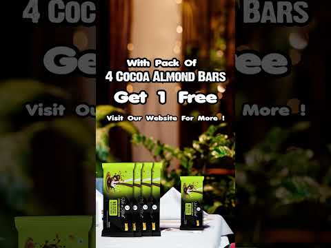 With Pack of 4 Cocoa Almond Bars.Get 1 Free | VitnRich Chocolate