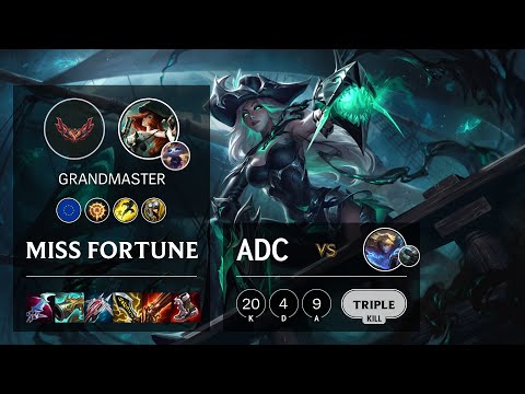 Miss Fortune ADC vs Ezreal - EUW Grandmaster Patch 12.4