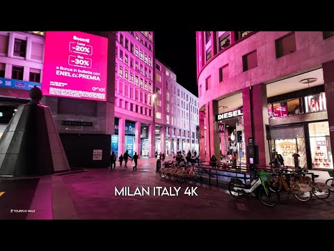 Milan Walking Tour 4K HDR | Winter Street Fashion in Milan 