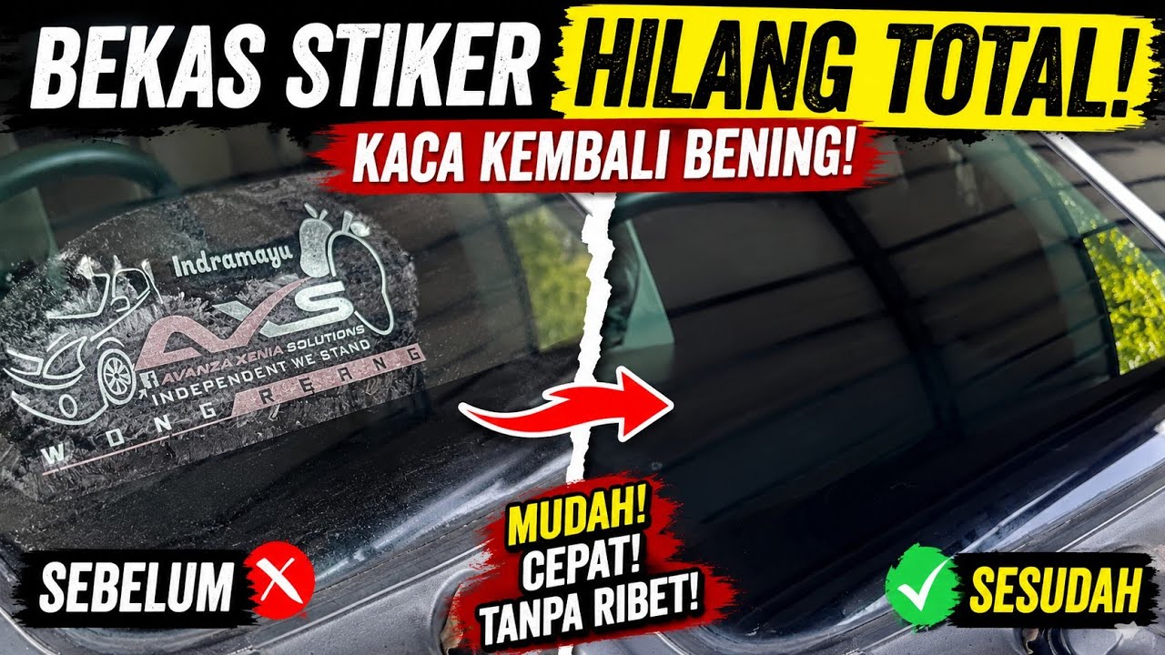 Noda Bekas Stiker di Kaca Susah Hilang? Begini Cara Membersihkannya!