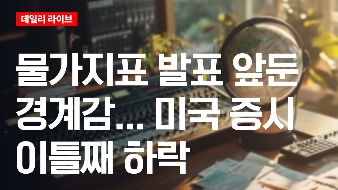 물가지표 앞둔 경계감... 미국증시 이틀째 하락 | 데일리 라이브 | 2026.8.12(수)