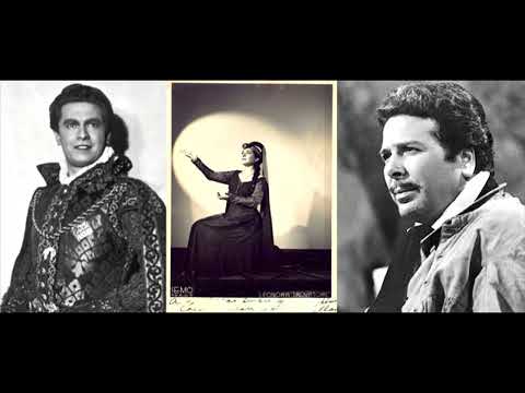 Maria Callas, Giuseppe di Stefano, and Rolando Panerai Spit Fire in Il Trovatore