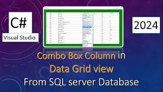 Download the video "C# DataGrid View Combo Box Column | SQL Server Database | Visual Sudio"